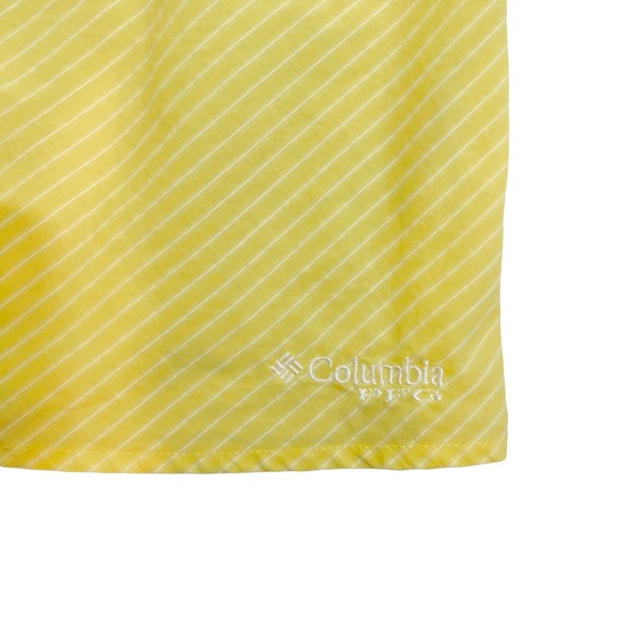 Columbia 3Q Sunrise Tunic Size Medium Yellow And White Stripes Long Sleeves - Picture 10 of 11